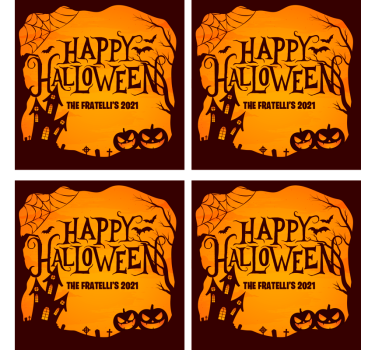 Spooky halloween celebration podstavek za kozarce - TenStickers