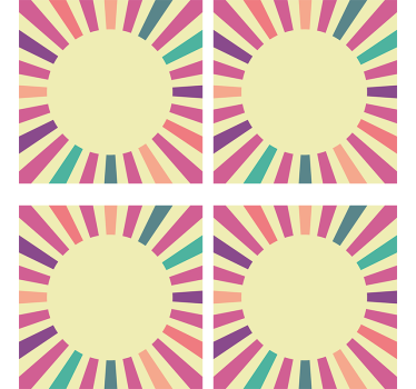 Geometric circular element podstavki za kozarce moderne - TenStickers