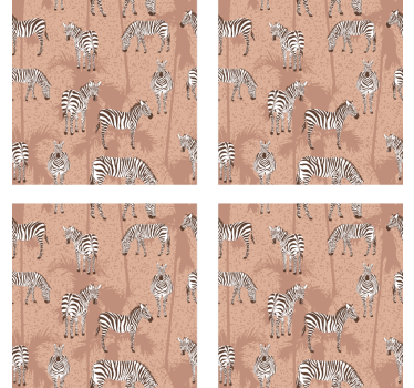 Podstavke za kozarce sodobni zebra teksturirana površina - TenStickers