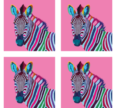 Zebra pop art sodobni podstavek - TenStickers