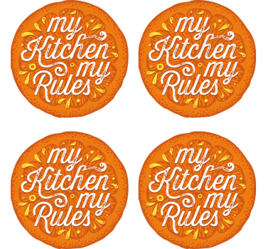 Kitchen rules text podstavek za kozarce pivo - TenStickers