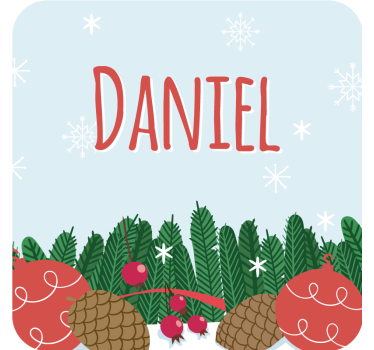 Festive pinecone ornaments božični podstavki za kozarce - TenStickers