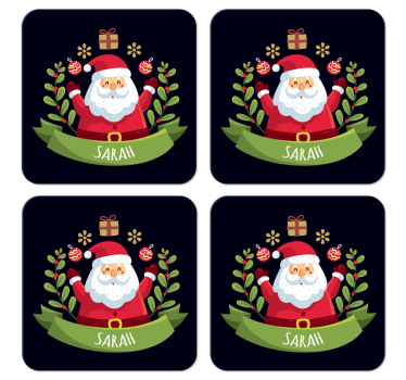 Božiček z imenom božični podloga - TenStickers