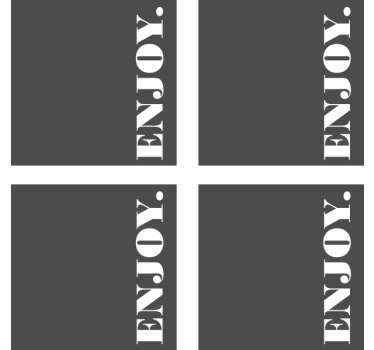Dark gray textured enjoy podstavek za kozarce - TenStickers