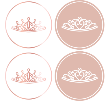 Elegant tiara icons podstavki za kozarce sodobni - TenStickers