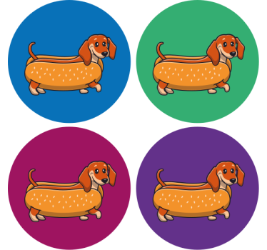 Jazbečar kuža sodoben podstavek za pijačo - TenStickers