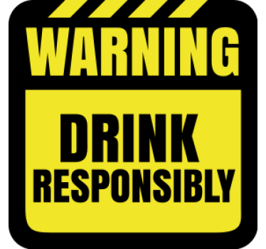 Caution drink reminder podstavek za kozarce - TenStickers