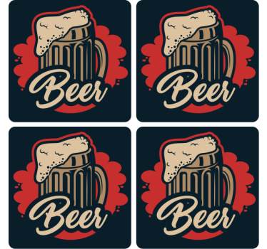 Frothy mug illustration podstavek za kozarce - TenStickers