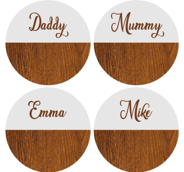 Lesene marmornate osebne podstavki za pivo - TenStickers