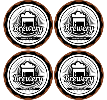 Brewery premium quality emblem podstavek za kozarce - TenStickers