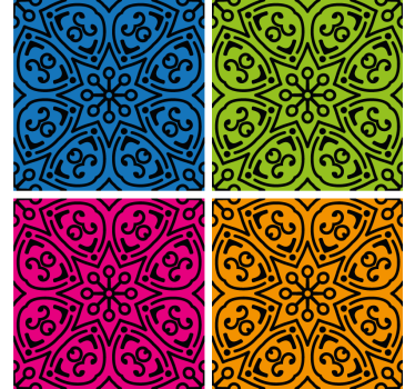 Bold patterned drink mats podstavek za kozarce pivski - TenStickers