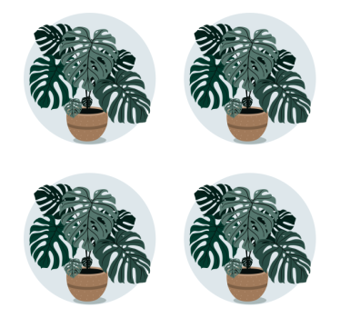 Podstavke za kozarce sodobni ilustracija monstera - TenStickers