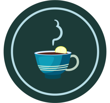 Stylish tea cup s sodobnimi podstavki za kozarce - TenStickers