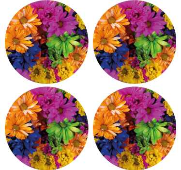 Vibrant botanical arrangement sodobni podstavki za kozarce - TenStickers