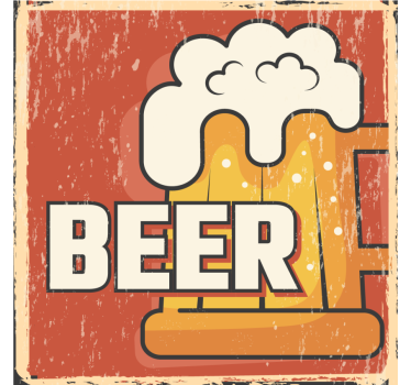 Beer mug graphic podstavek za kozarce pivski - TenStickers