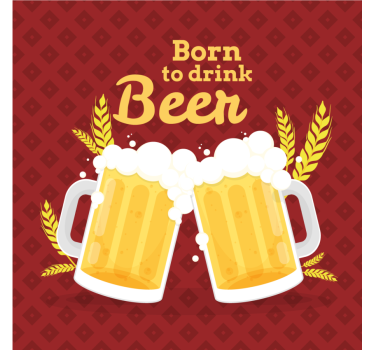 Cheers with beers podstavek za kozarce - TenStickers