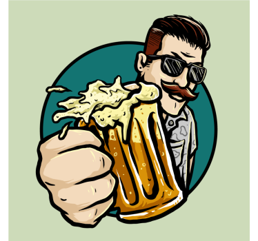 Vintage kozarec pivskih podloga - TenStickers