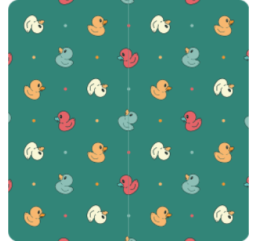 Whimsical duck pattern podstavek za kozarce - TenStickers