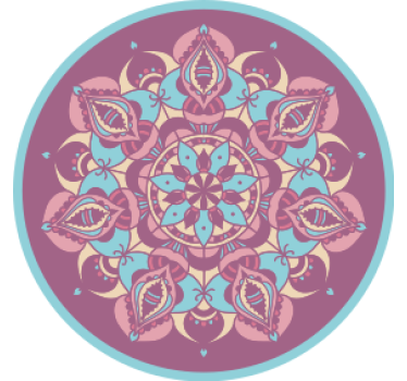 Complex floral mandala arrangement podstavki za kozarce - TenStickers