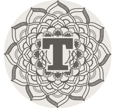 Floral monogram decoration podstavek za kozarce - TenStickers