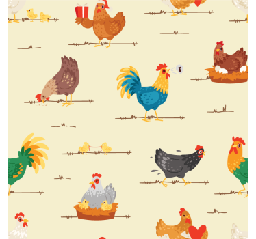 Podstavke za kozarce sodobni pisani kmetijski živali - TenStickers