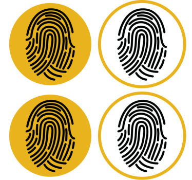 Prstni odtis abstraktna umetnost sodobna podloga za pijačo - TenStickers