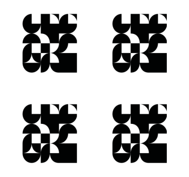 Geometric monochrome patterns podstavki za kozarce - TenStickers