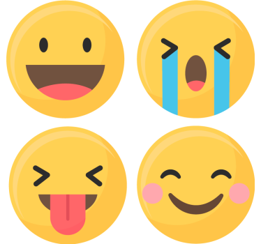 Socialni mediji emoji geeky podloga - TenStickers