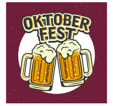 Oktoberfest z dvema podstavkoma za pivo - TenStickers
