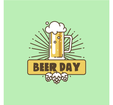 Beer mug celebration s podstavkom za kozarce - TenStickers