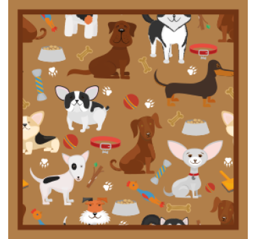 Podstavke za kozarce sodobni igrivi psički - TenStickers