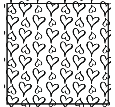 Heart patterned motif podstavki za kozarce sodobni - TenStickers