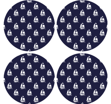 Nautical sailboat motif podstavek za kozarce - TenStickers