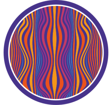 Psihodelične groovy linije sodobni podstavek za pijačo - TenStickers