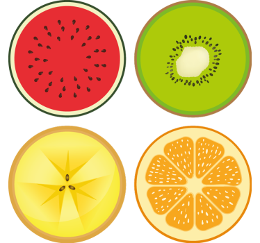 Podstavke za kozarce sodobni set podstavkov sadnih rezin - TenStickers
