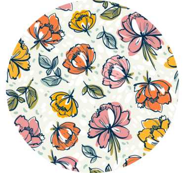 Botanical print style sodobni podstavki za kozarce - TenStickers