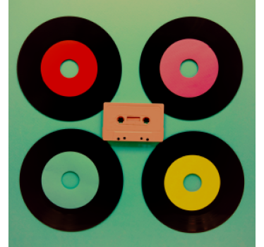 Freaky disco vinilne plošče geeky coaster - TenStickers