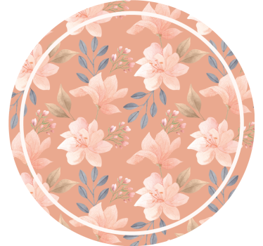Floral pattern with leaves podstavki za kozarce moderni - TenStickers