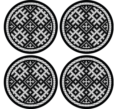 Vikinški verižni kvadrati z vzorcem sodobnega podstavka za pijačo - TenStickers