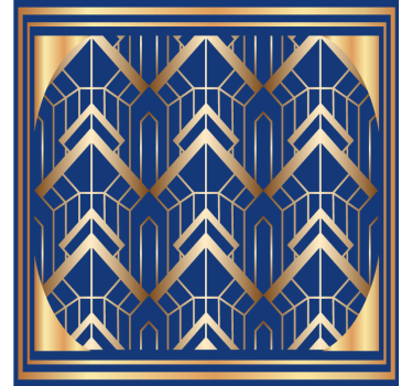 Geometric blue and gold pattern podstavki za kozarce - TenStickers