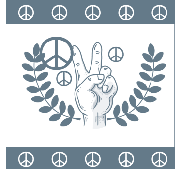 Podstavek za kozarce s citati peace hand victory symbol - TenStickers