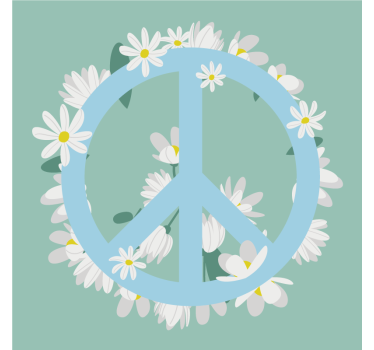 Simbol miru obdan z marjeticami podstavek za kozarce - TenStickers