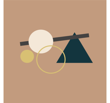Ravnotežje geometrijskih figur sodobni podstavek za pijačo - TenStickers
