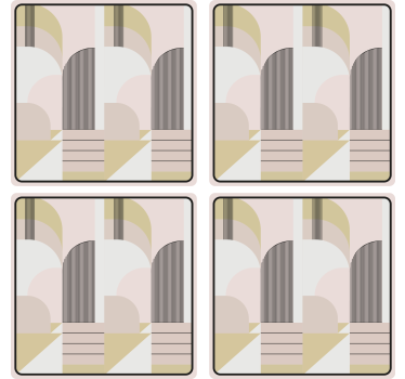 Geometric patterned feature podstavki za kozarce - TenStickers