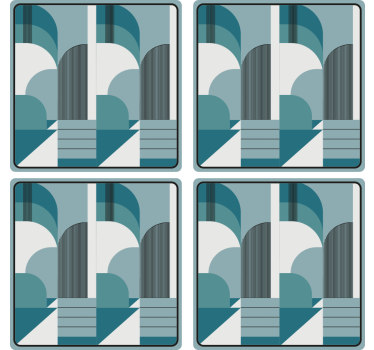 Geometric arch patterns podstavki za kozarce sodobni - TenStickers