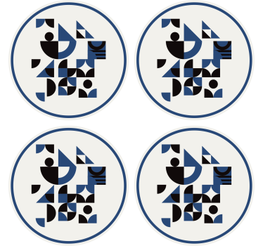 Geometric shape arrangement podstavki za kozarce moderne - TenStickers