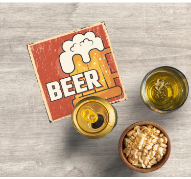 Beer mug graphic podstavek za kozarce pivski - TenStickers