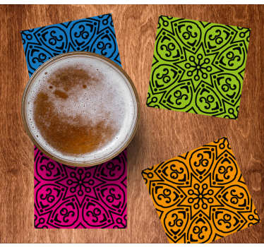 Bold patterned drink mats podstavek za kozarce pivski - TenStickers