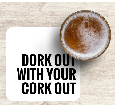 Bold text saying humorously podstavek za kozarce pivo - TenStickers