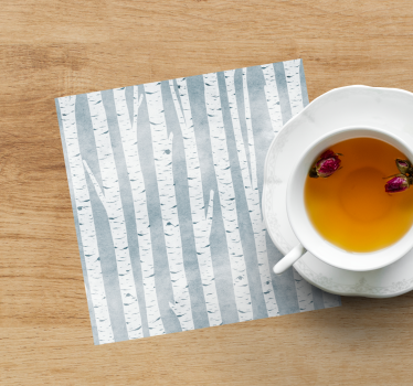 Breza v nordijskem slogu sodobna podstavka za pijačo - TenStickers